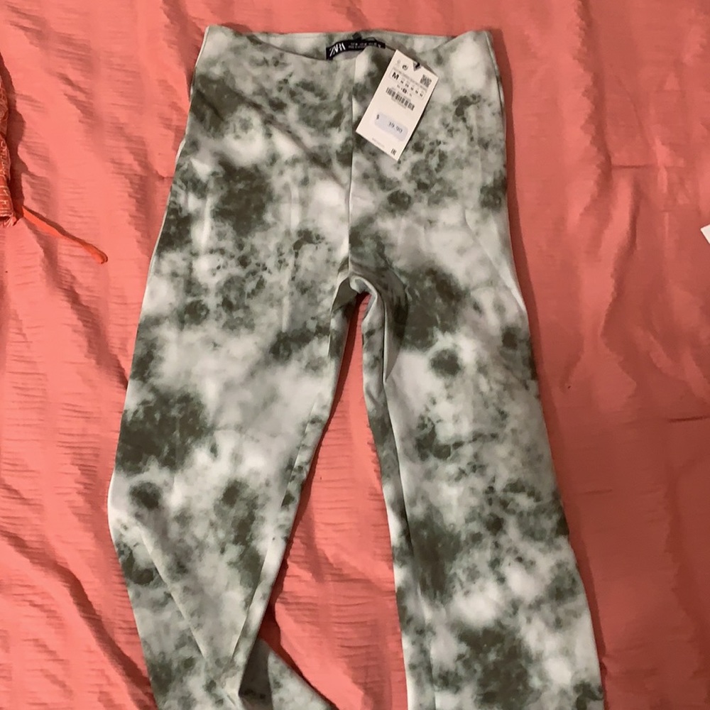 Zara Tie Dye Flared Leggings